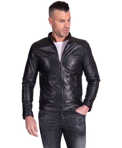 Giacca pelle uomo - pelle, vera